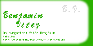 benjamin vitez business card